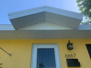 Soffit and fascia on a residential home exterior in Tampa Bay